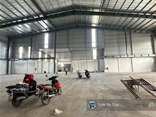 Cho thuê kho xưởng diện tích 1.500m² hệ thống pccc tự động đã nghiệm thu đầy đủ