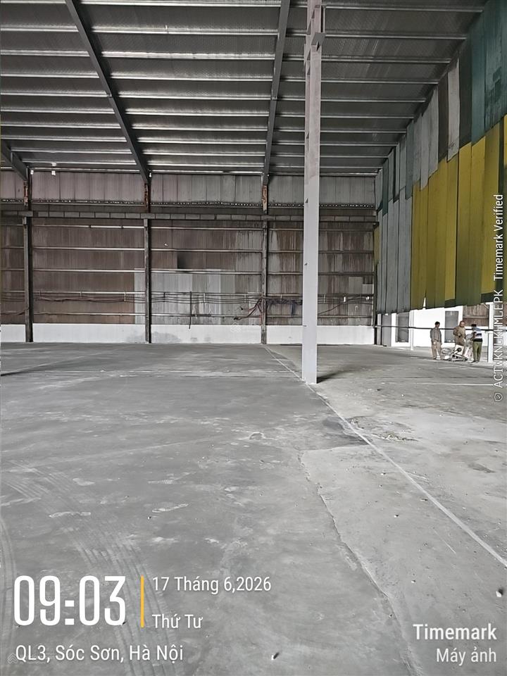 Cho thuê kho xưởng 2.000m2 tại sóc sơn, hn có pccc, vat đủ xe container ra vào