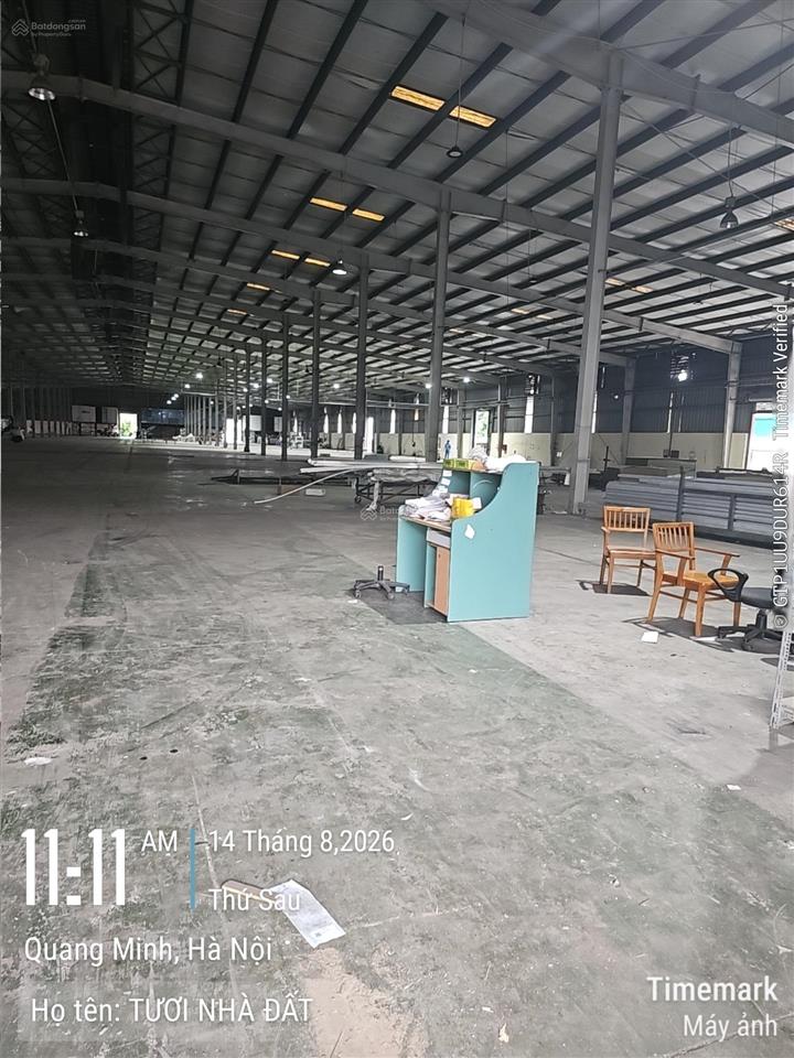 Cho thuê kho xưởng chuẩn công nghiệp kcn quang minh