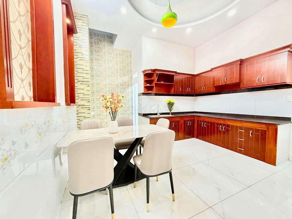 Nhà mới đẹp, đường 5,5m, (4x14) nở hậu 4,5m, 4tầng, Hiệp Thành 13, Q12