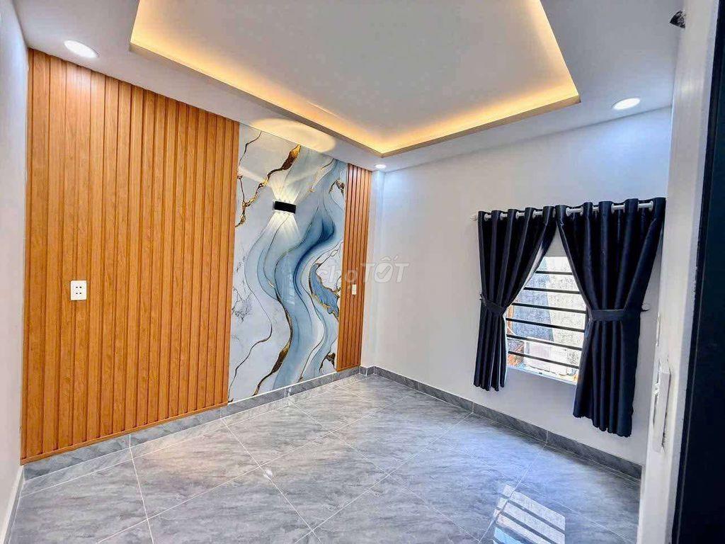 Nhà mới đẹp(4x9) Đúc lửng, 2PN, hẻm 3m, Lê Văn Khương, Hiệp Thành, Q12