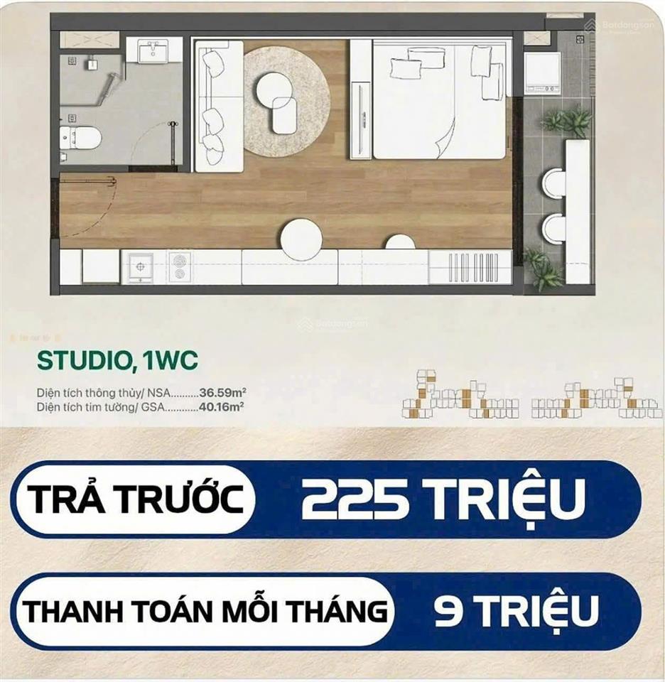 Giỏ hàng độc quyền  10 căn studio chiết khấu đỉnh tại the emerald garden view, 1,5 tỷ, 40m2