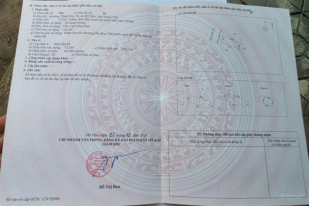 Bán nhà mặt phố tại bến xe mỹ hào, hưng yên
