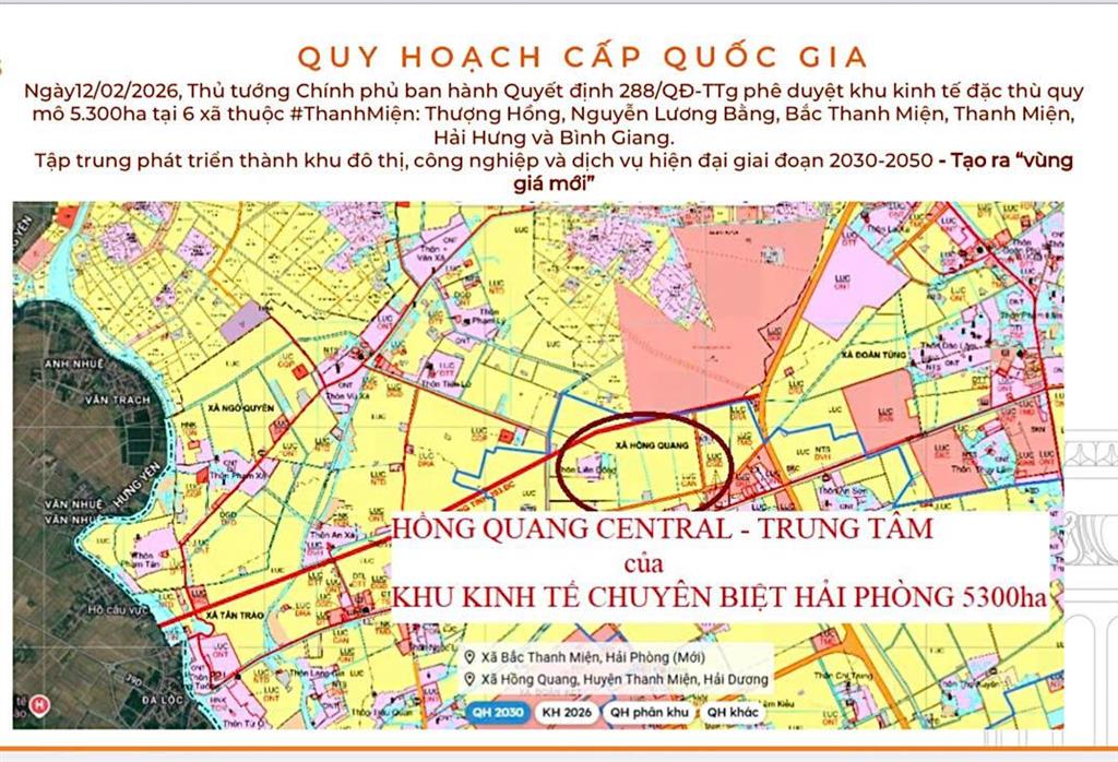 Chỉ hơn 1,3tỷ sở hữu đất nền 100m2 trung tâm bắc thanh miện, hải phòng. sổ đỏ từng lô. bank 65%
