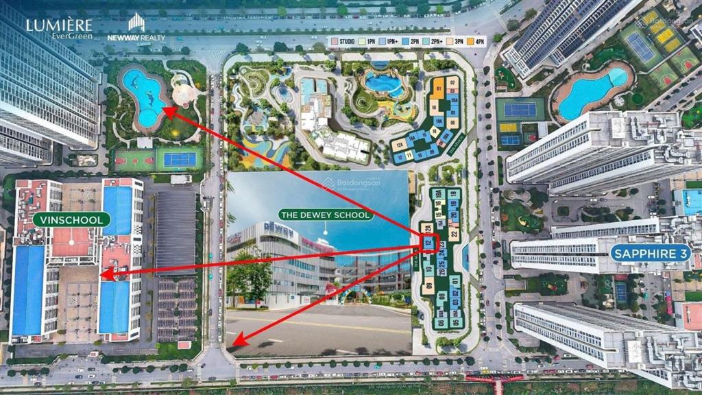 Chính chủ bán căn 2pn  2wc diện tích 62,1m2 trục 12 tòa a3 lumiere evergreen, tây mỗ