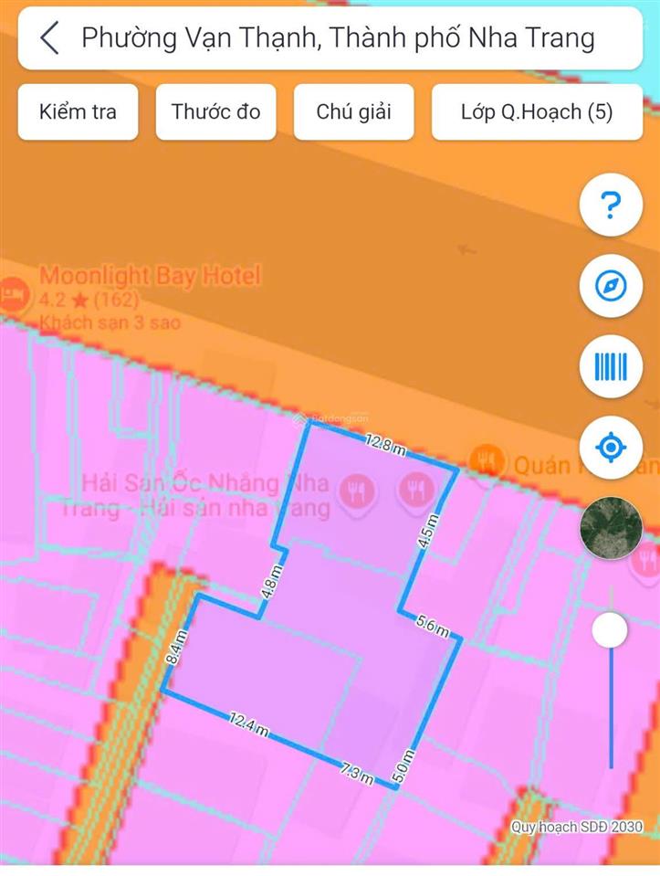 Bán 408,6m² mặt tiền đường xóm cồn, kdl nha trang, nở hậu rất đẹp, view sông view biển