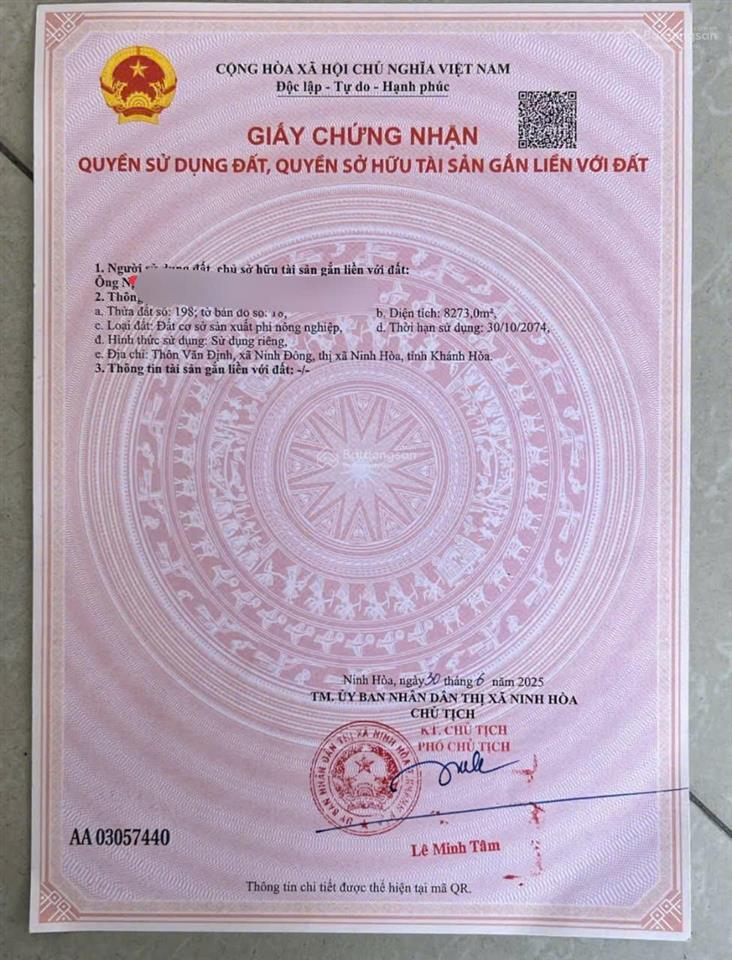 Bán nhanh 2 hecta đất sản xuất công nghiệp ngay cạnh nam vân phong, phù hợp xây kho xưởng nhà máy