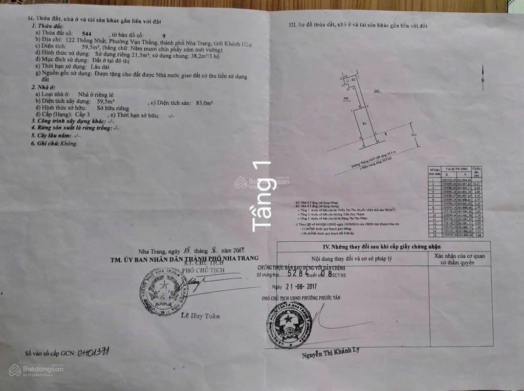 Bán đất tặng nhà cũ mặt tiền thống nhất nha trang, tầng 1 đang cho thuê tốt 15 triệu/tháng