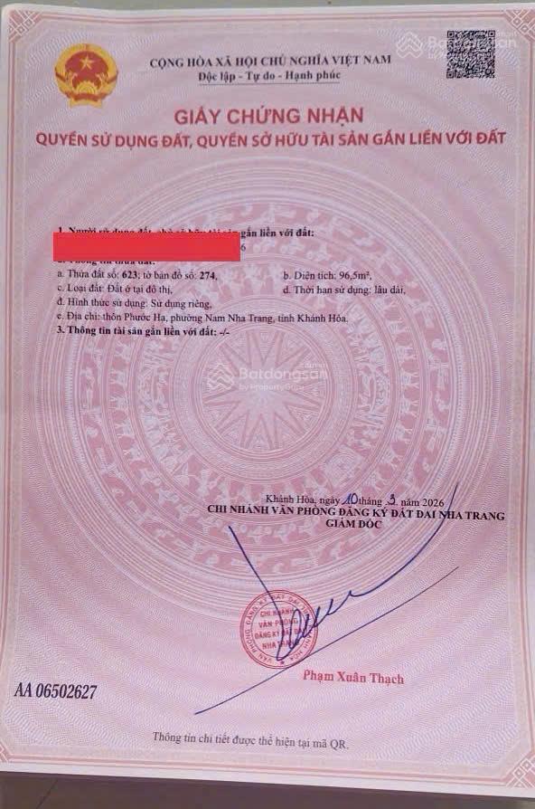 Bán lô đất full thổ cư hẻm 6 bình hòa, phường nam nha trang, lô góc 2 mặt