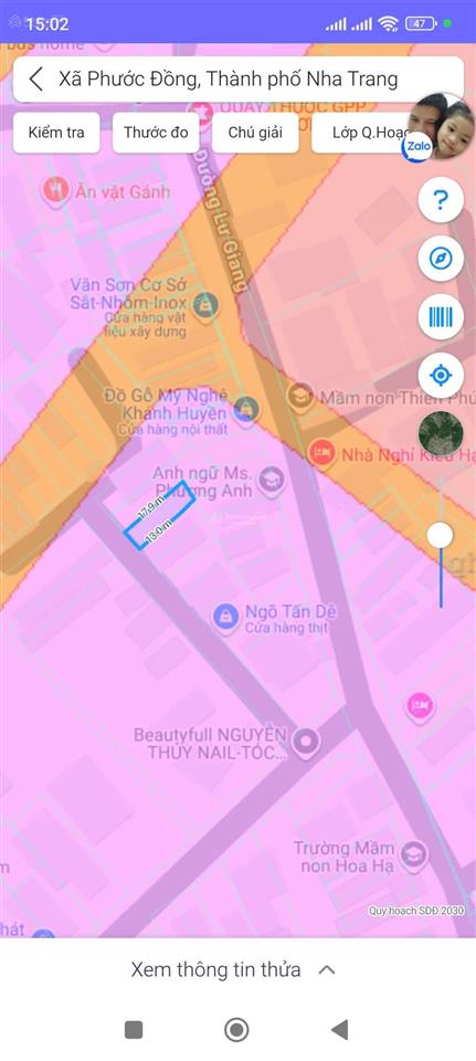 Bán đất hẻm lư giang, phước đồng, nha trang giá 2,65 tỷ