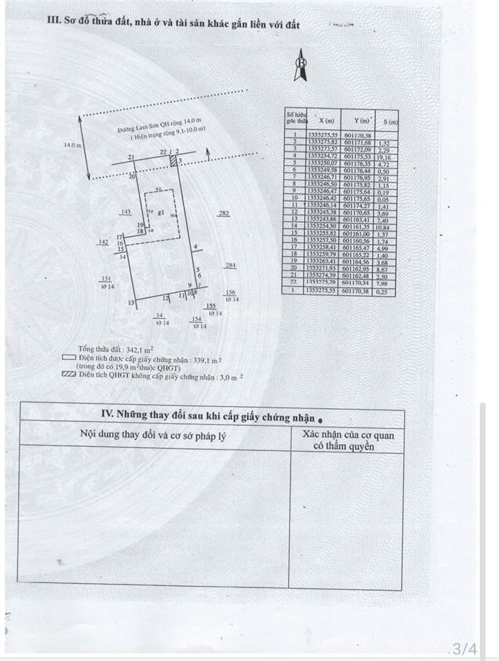 Bán đất mặt tiền lam sơn trung tâm tp nha trang, gần sát biển, dt 339.1m2