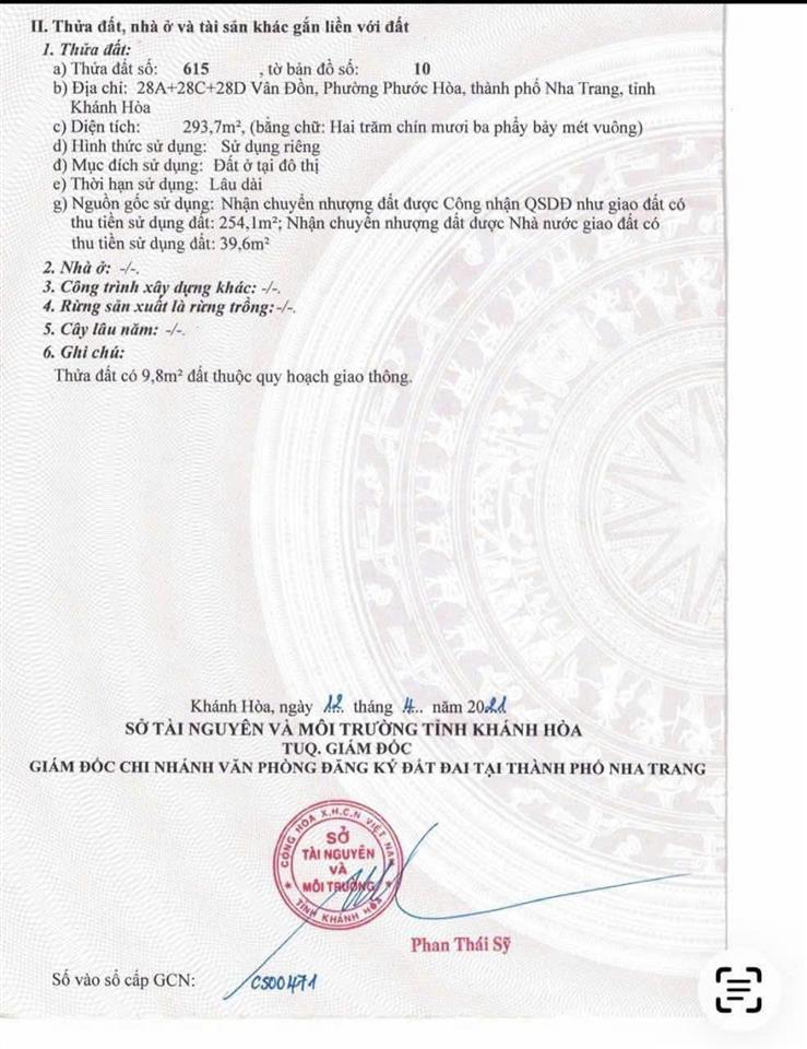 Siêu phẩm lô góc 2 mặt tiền đường vân đồn  hát giang trung tâm nha trang, đất vuông vức đẹp