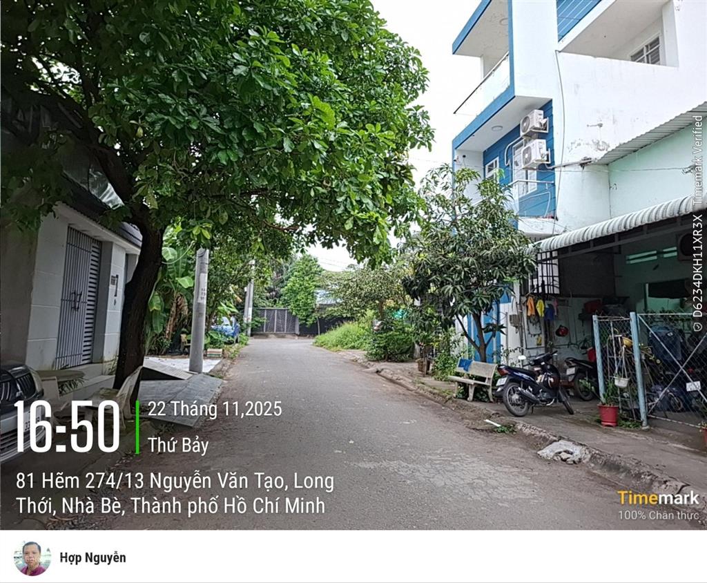Cần bán nhanh đất thổ cư hẻm nhựa 274 nguyễn văn tạo. xe hơi tới chỗ