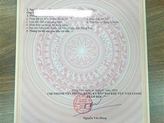 Chính chủ gửi bán lô 64,5m2 đất ở nông thôn tại thôn ab quán trạch  văn giang  hưng yên