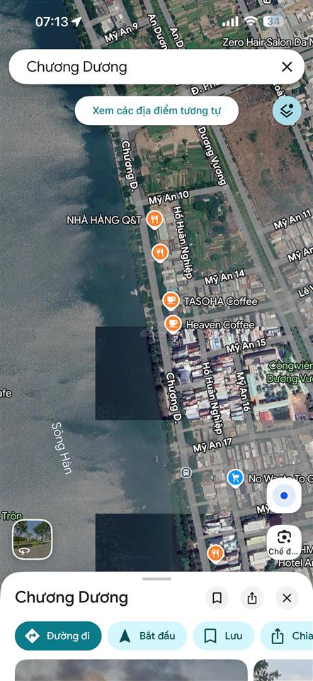 Bán lô đất chương dương  100m2, view sông trực diện