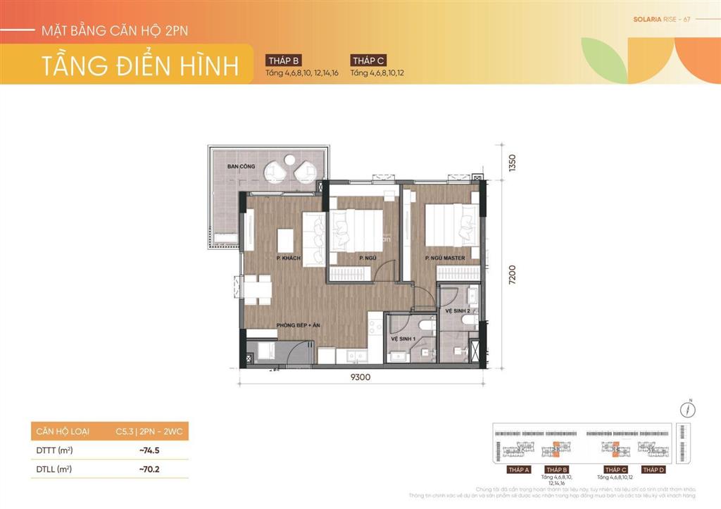 1pn 1wc 38,8 m2 1,5tỷ ch solaria rise waterpoint, ck 12%, 10% ký hđmb, 30% nhận nhà, miễn lãi 15 th