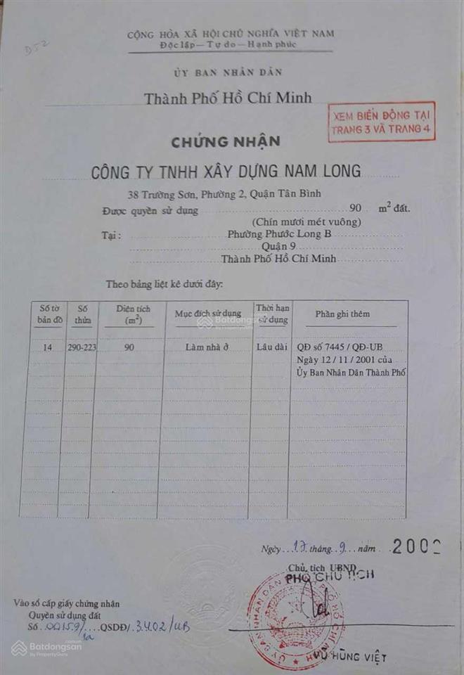 Bán nền nhà phố kdc nam long, dt 4,5x20m, sổ cá nhân, giá 9 tỷ