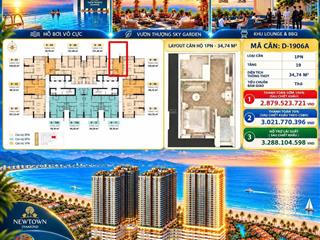 Cần bán gấp căn hộ newtown diamond  ngũ hành sơn, đà nẵng  2,879 tỷ  view trực diện biển