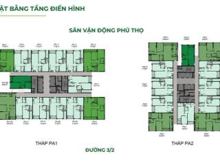 Căn hộ 2pn the park avenue tầng cao view sân vận đồng phú thọ siêu đẹp giá dự kiến chỉ 6, x tỷ