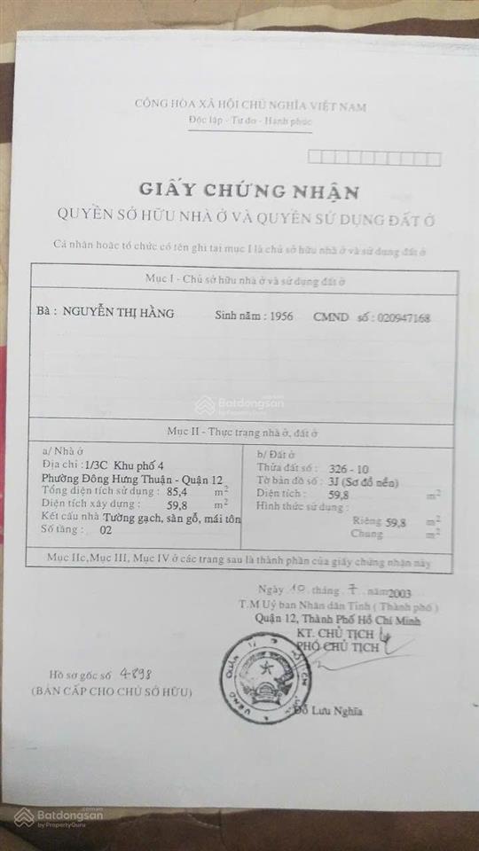 86m2 ( 4m x 22m ) nguyễn văn quá quận 12 kế bên nhà hàng đông phương | giá 4.8 tỷ