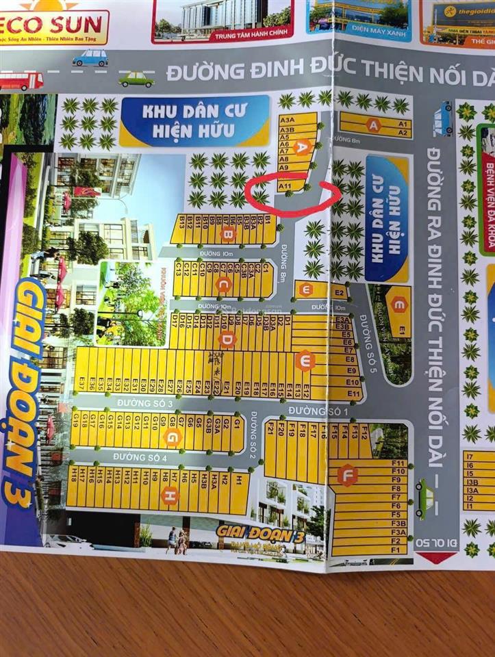 Bán đất nền dự án kdc eco sun chợ rạch kiến, 800 triệu vnd, 121 m2 tại tân trạch, cần đước, long an