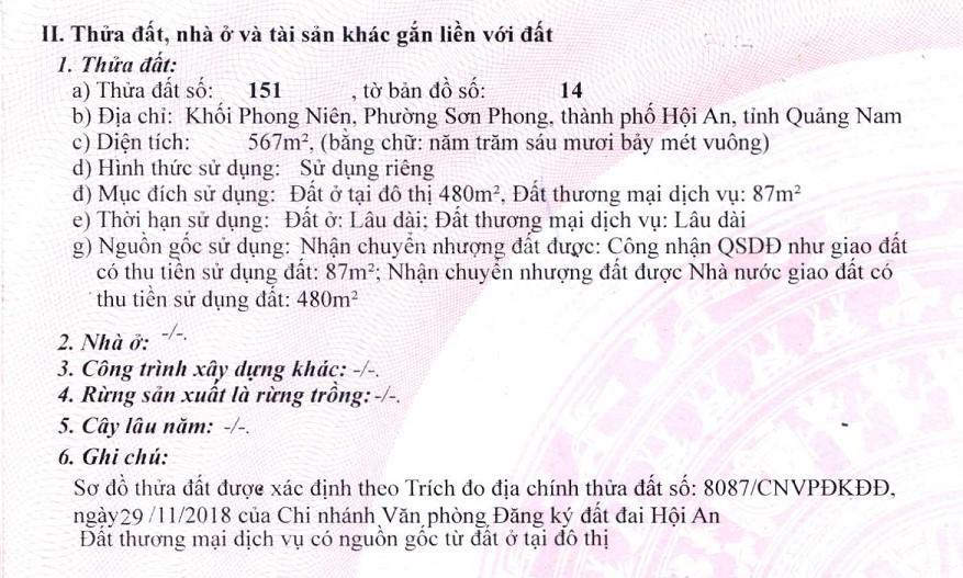 Ngân hàng thanh lý khách sạn 5 sao 2 khu, 137 phòng trung tâm hội an