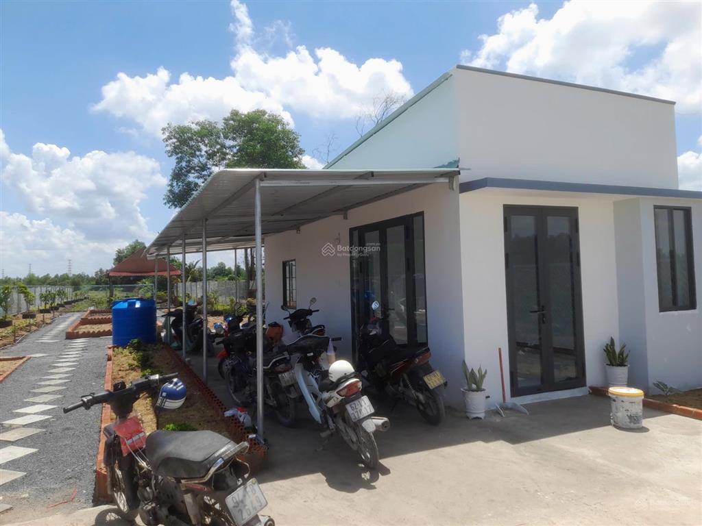 1,5 tỷ nhà vườn nghỉ dưỡng 1225m2 ngang 14x 91m shr. nhà mới vô ở ngay. y hình