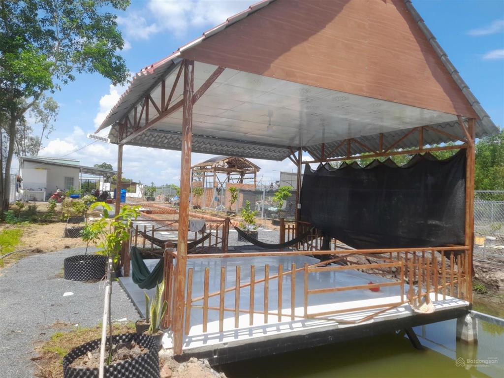 1,5 tỷ nhà vườn nghỉ dưỡng 1225m2 ngang 14x 91m shr. nhà mới vô ở ngay. y hình
