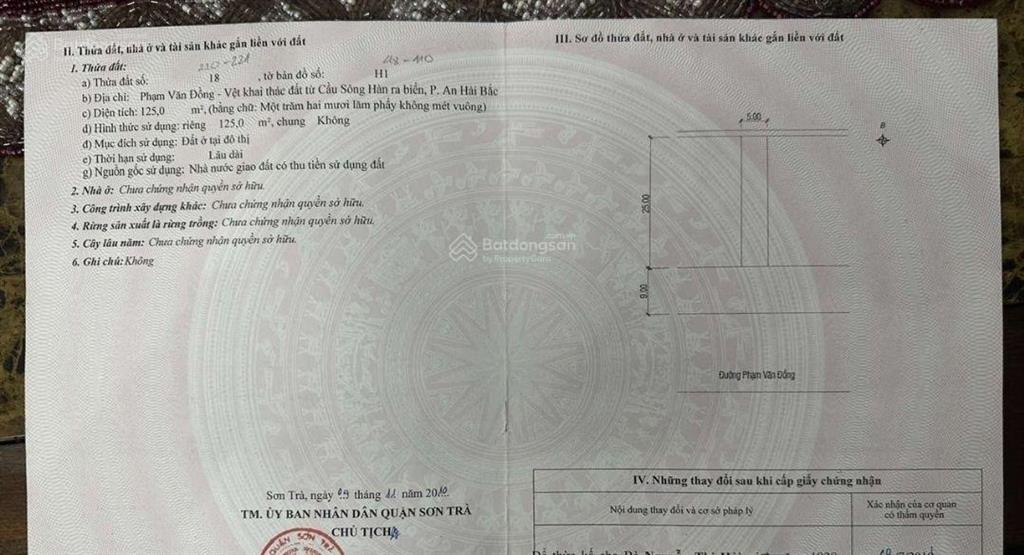 Đất bán tại đường 602, xã hòa ninh, hòa vang, đà nẵng, giá cực chất 27 tỷ, 964 m2