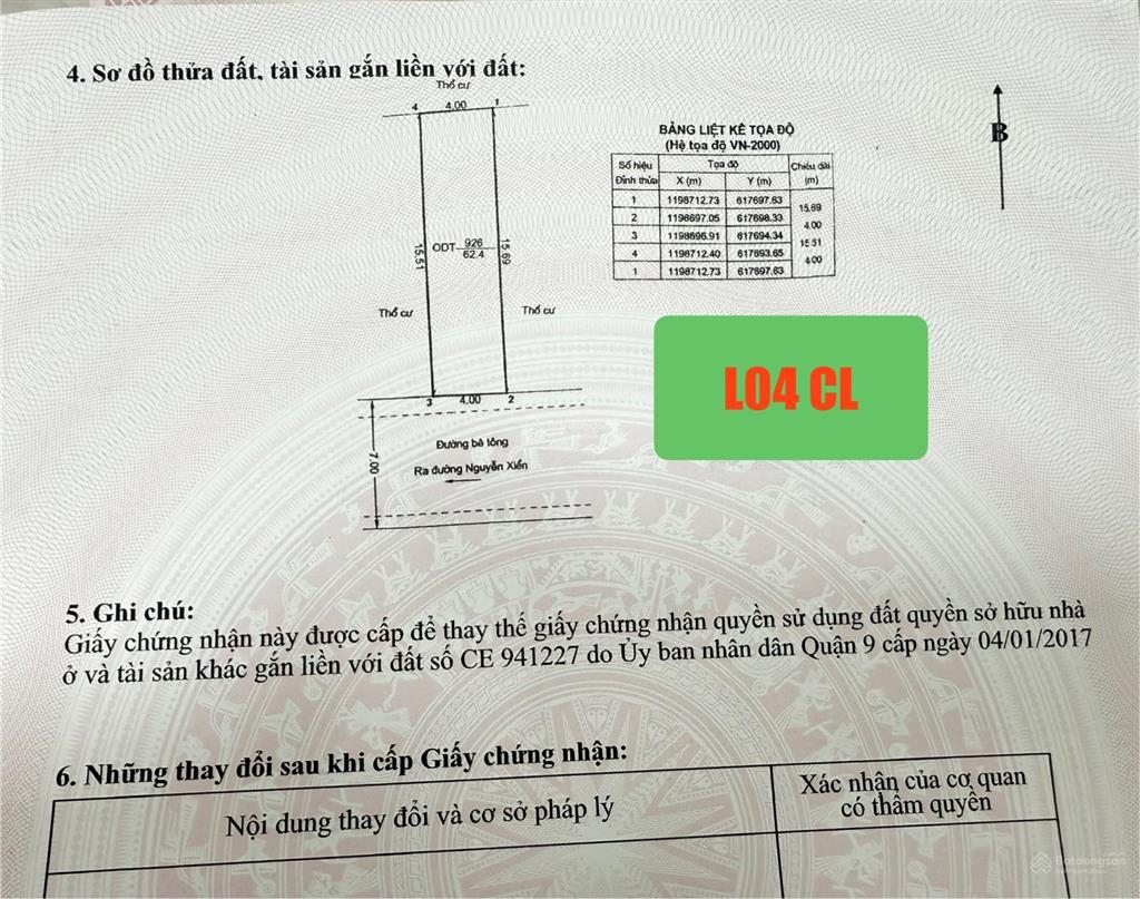 Bán lô 63m nguyễn xiển châu long vị trí đẹp đường thông thoáng đôi diện cc vinhomes, vincom mega
