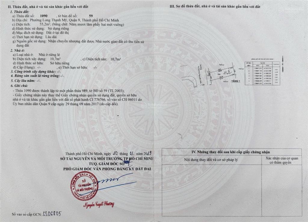 Bán lô đất đường nhựa 9m châu long nguyễn xiển đối diện vinhomes, vị trí đẹp giá thương lượng chủ