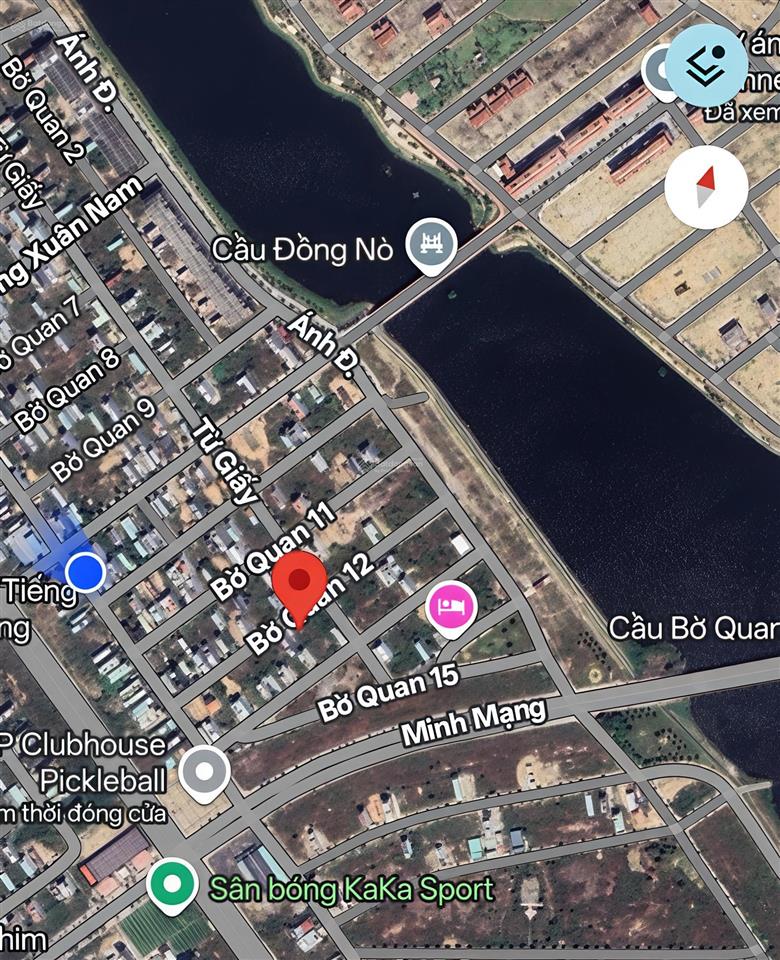 Bán đất nam hoà xuân đường bờ quan 12 b2.24 lô x sạch giá 6ty650.  0932 558 ***