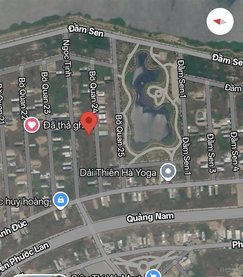 Bán đất đầm sen nam hoà xuân b2.135 lô 9x đông nam giá 5tỷ.  0932 558 ***