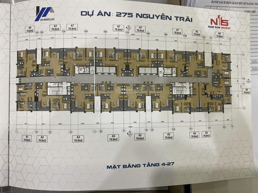 Chính chủ cần bán suất thương căn hộ thương mại, căn góc 70m2 dự án nhà chiến sĩ 275 nguyễn trãi