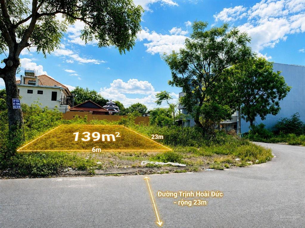 Sụp hầm! bán nhanh lô trịnh hoài đức đường 23m25 kđt 1b ngay fpt giá 4.9 tỷ  0905 696 ***