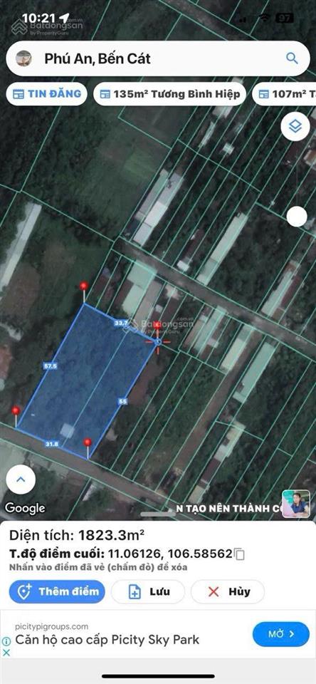Bán gấp đất 31,6x55 thổ cư 300m, 500m skc nhựa 6m thông gần dt 744, thuận tiện công chạy.