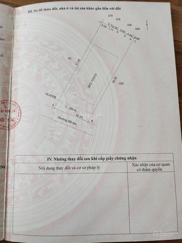 Bán gấp đất 31,6x55 thổ cư 300m, 500m skc nhựa 6m thông gần dt 744, thuận tiện công chạy.