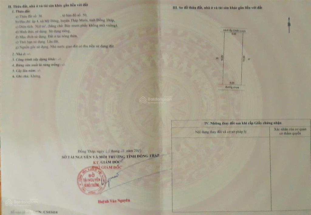 480 triệu kdc xã mỹ đông bán nền 70m² (5m x 14m, thổ 100%) đường nhựa 5m, kdc xã mỹ đông