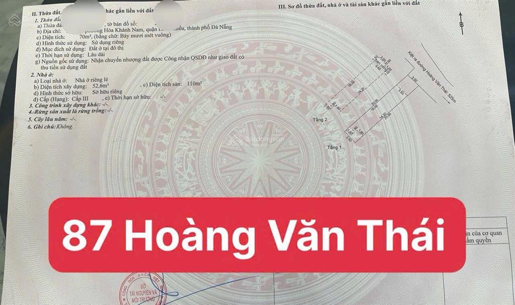 Nhà 2 mê, kiệt 87 hoàng văn thái. sau lưng đh duy tân, đà nẵng