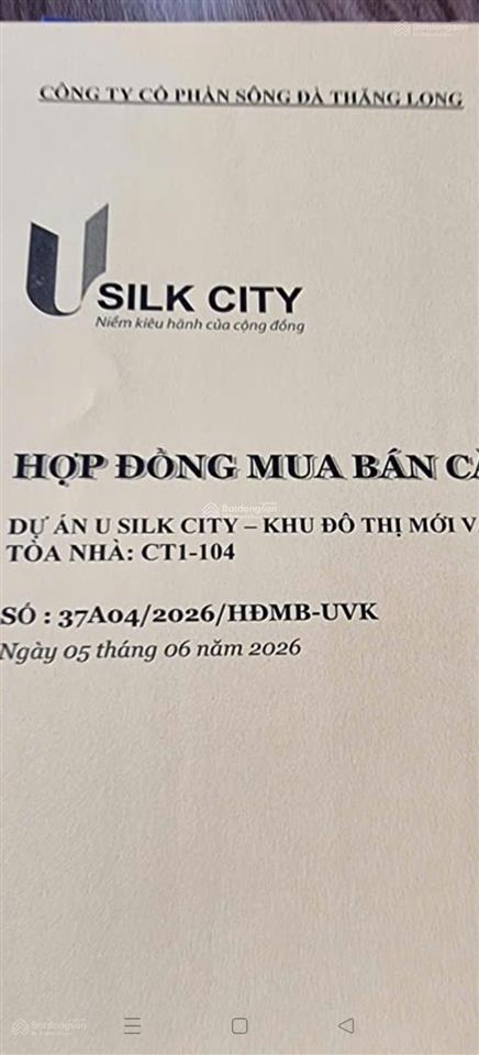 Suất ngoại giao chung cư usilk city tố hữu giá 3 tỷ/ 65 m² sang tên hợp đồng  0914 866 ***