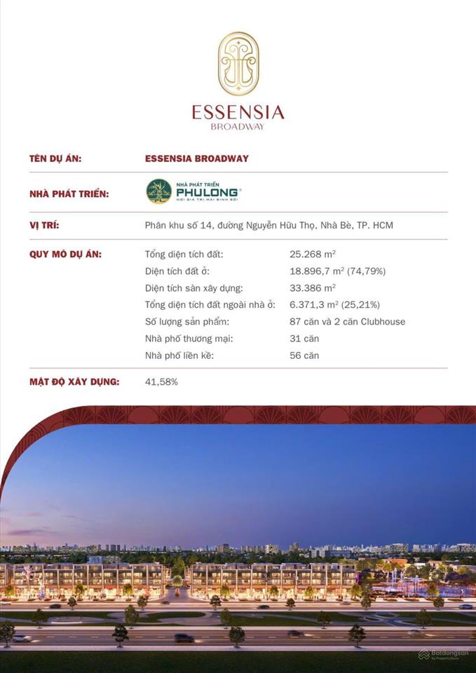 Toàn bộ giỏ hàng essensia broadway phú long tháng 07/2026