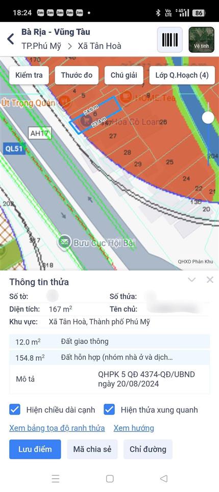Góc 2 mặt tiền quốc lộ 51  ngay cửa vào vành đai 4  hàng hiếm đầu tư