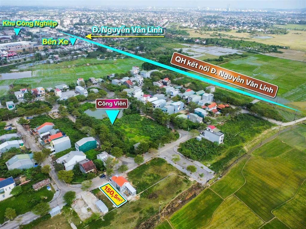 Bán đất khổ 150.5m2 khu quy hoạch hương an tp huế  gần công viên lớn  trục chính