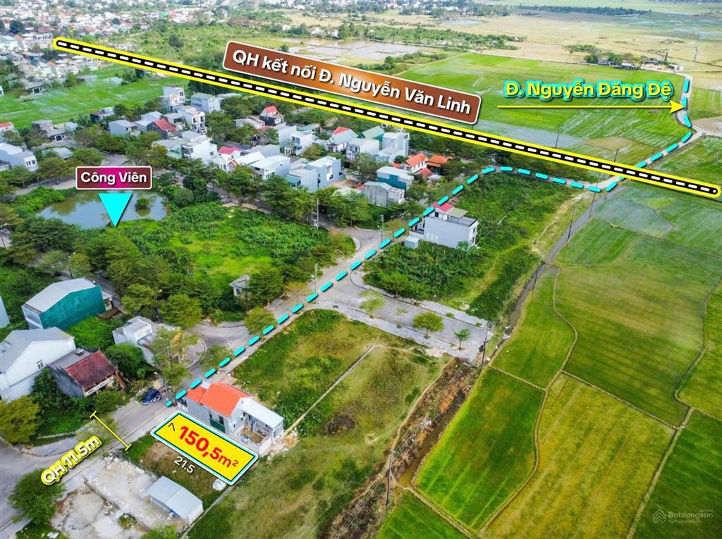 Bán đất khổ 150.5m2 khu quy hoạch hương an tp huế  gần công viên lớn  trục chính