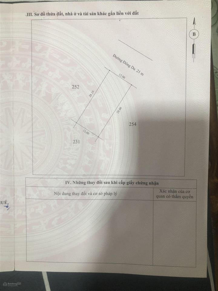 Đất đẹp mặt tiền đông du  phong điền  huế