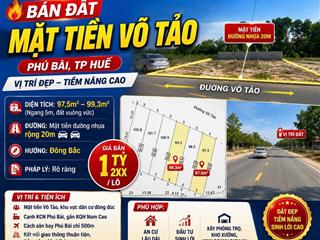 Bán đất mặt tiền võ tảo phú bài, tp huế