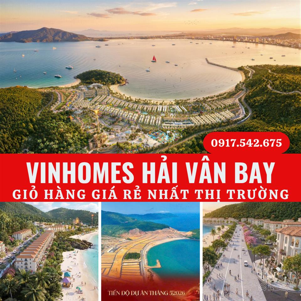 Bán biệt thự tại vịnh tỷ phú đà nẵng chỉ 5,27 tỷcam kết x3 vốn trong 18 thángvinhomes hải vân bay