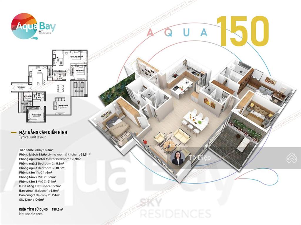 Chính chủ cần bán nhanh căn hộ 158m2 aqua bay view hồ giá chỉ 62tr/m2