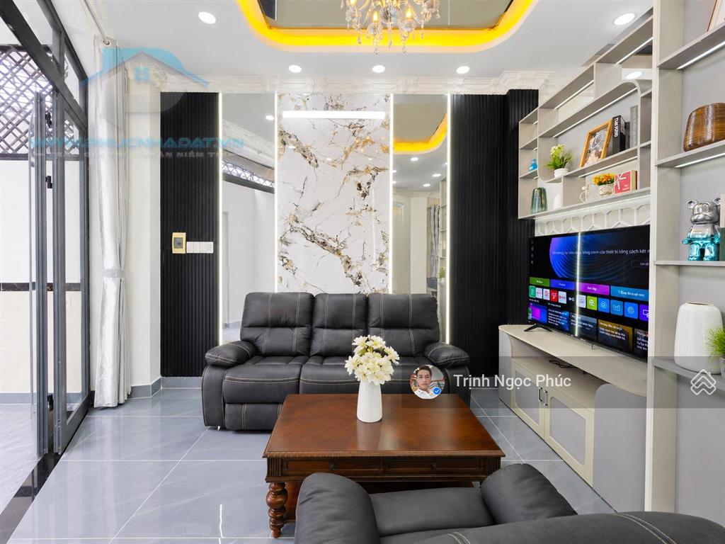 Bề ngang chuẩn biệt thự  bán nhà góc huỳnh tấn phát, 7.5x12m, 4pn, full nội thất  8.45 tỷ