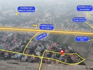 Cc bán đất đẹp thị trấn gia khánh bình xuyên, phú thọ mt 6m, nằm ngay trục chính full tiện ích